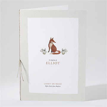 Livret de messe baptême le renard
