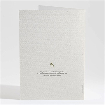 Livret de messe baptême le renard - Dos du livret