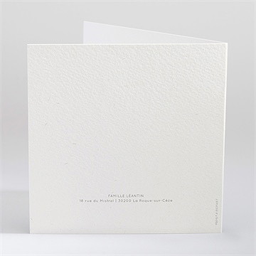 Faire-part profession de foi joie pure - Dos du faire-part