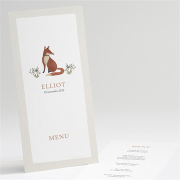 Menu baptême le renard