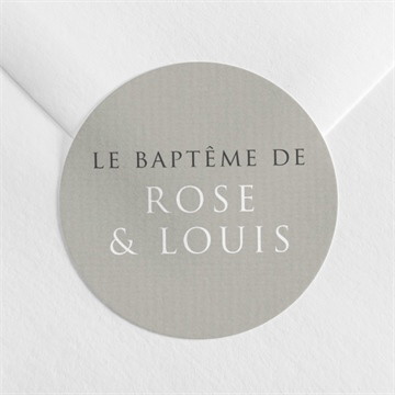 Sticker baptême petits jumeaux dorure