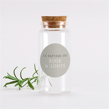 Mignonette baptême petits jumeaux dorure