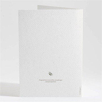 Livret de messe baptême renard en forêt - Dos du livret