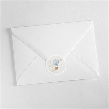 Sticker baptême ma montgolfière - Mise en situation