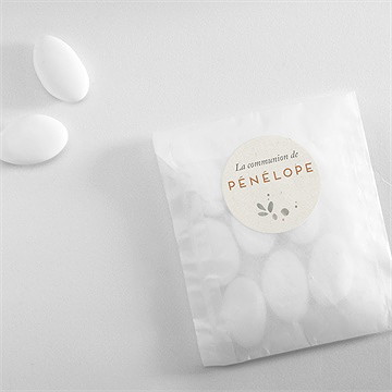 Sticker communion petite fille - Mise en situation