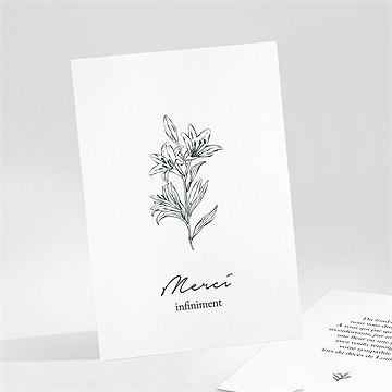 Remerciement décès sobre hommage