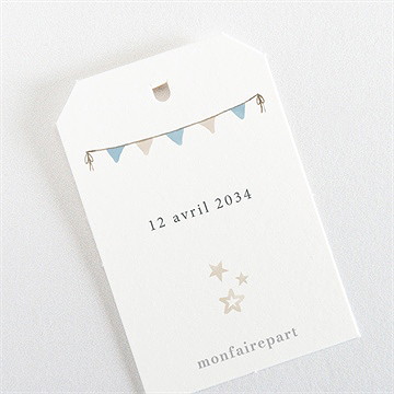 Etiquette baptême ma montgolfière - Dos de l'étiquette