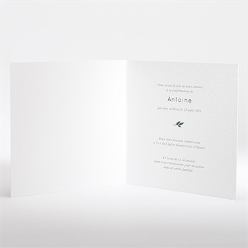 Faire-part confirmation promesse de foi - Intérieur du faire-part