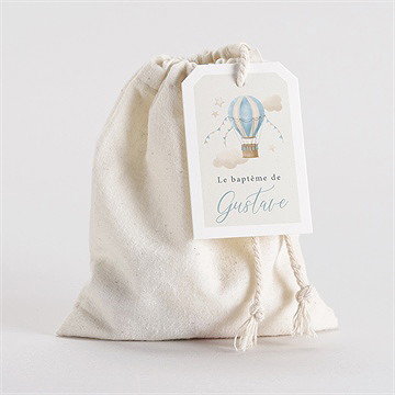 Pochon baptême ma montgolfière - Mise en situation