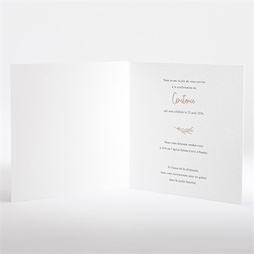 Faire-part confirmation ecarlate - Intérieur du faire-part