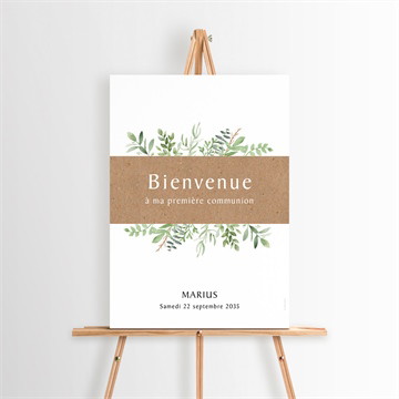 Panneau bienvenue illustration végétale magnet