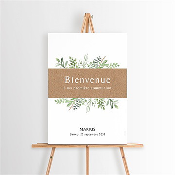 Panneau bienvenue illustration végétale