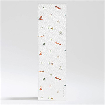 Signet baptême forêt - Dos du signet