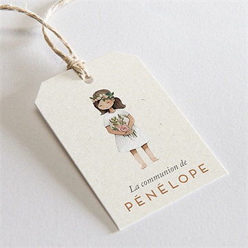 Etiquette communion petite fille