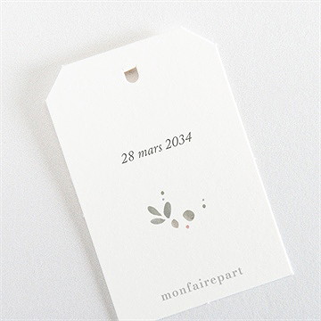 Etiquette communion petite fille - Dos de l'étiquette