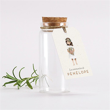 Mignonette communion petite fille étiquette