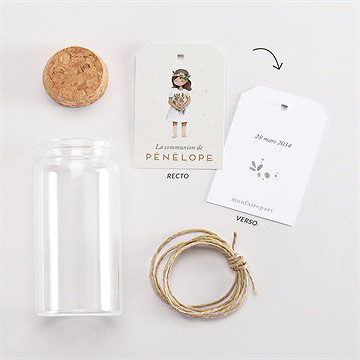 Mignonette communion petite fille étiquette - Vue d'ensemble