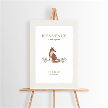 Panneau bienvenue le renard