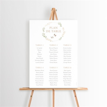 Plan de table baptême jumeaux body