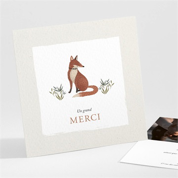 Remerciement baptême le renard