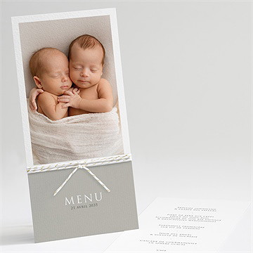 Menu baptême petits jumeaux