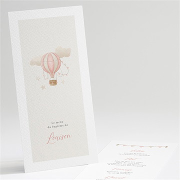 Menu baptême la montgolfière