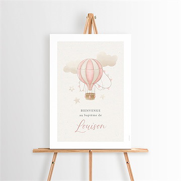 Panneau bienvenue la montgolfière