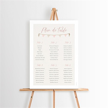 Plan de table baptême la montgolfière