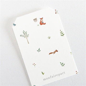 Etiquette baptême forêt - Dos de l'étiquette