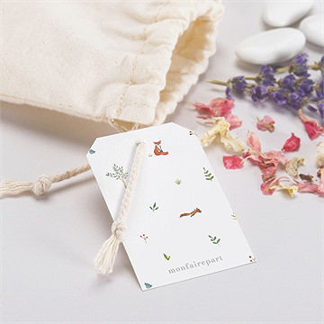 Pochon baptême forêt - Mise en situation