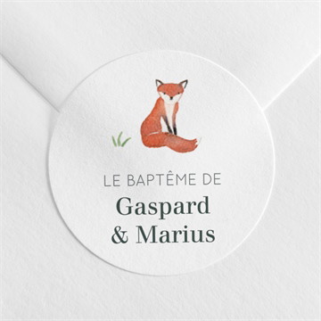 Sticker baptême forêt étui