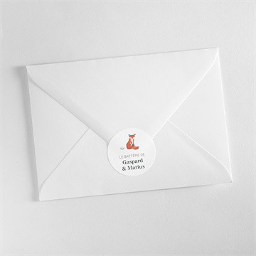 Sticker baptême forêt - Mise en situation