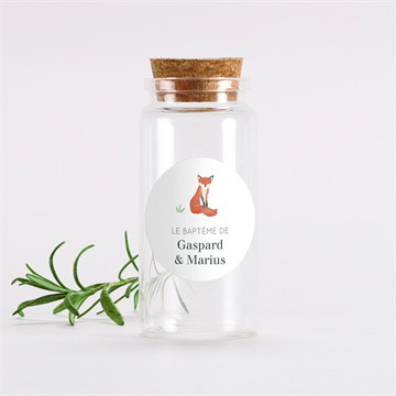 Mignonette baptême forêt étui