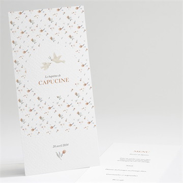 Menu baptême douces colombes