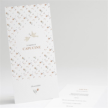 Menu baptême douces colombes