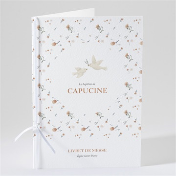 Livret de messe baptême douces colombes