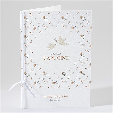 Livret de messe baptême douces colombes