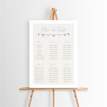 Plan de table baptême ma montgolfière