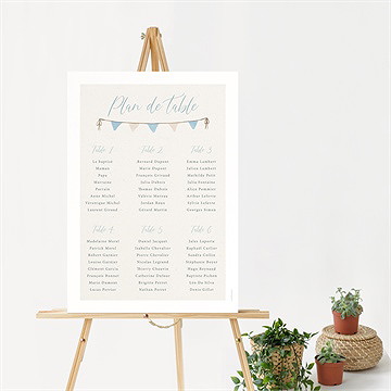 Plan de table baptême ma montgolfière - Mise en situation