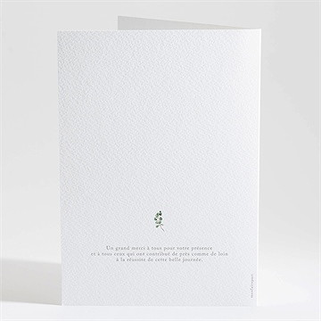 Livret de messe baptême l'eucalyptus - Dos du livret