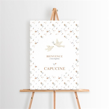 Panneau bienvenue douces colombes
