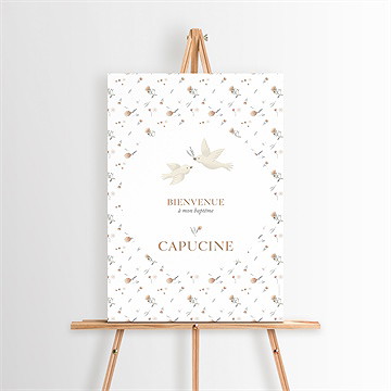 Panneau bienvenue douces colombes