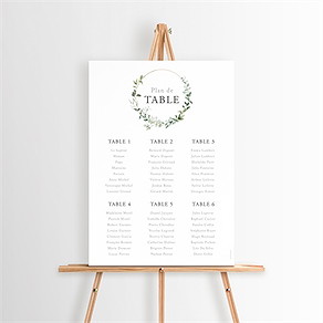 Plan de table baptême l'eucalyptus