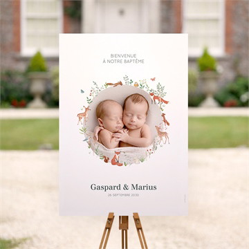 Panneau bienvenue forêt étui