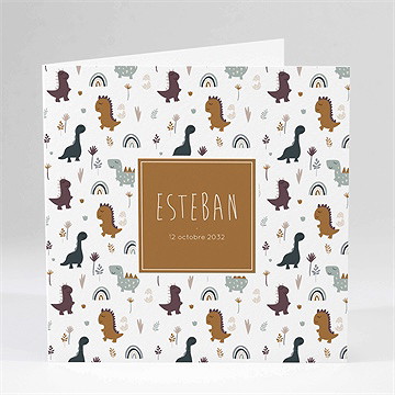 Faire-part naissance dinosaures