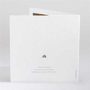 Faire-part naissance dinosaures - Dos du faire-part