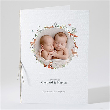 Livret de messe baptême forêt