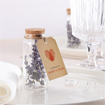 Mignonette mariage passeport vintage étiquette - Mise en situation