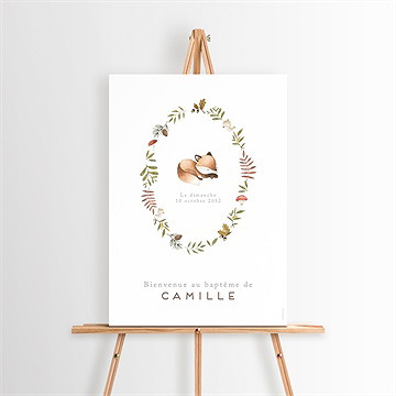 Panneau bienvenue renardeau - Mise en situation