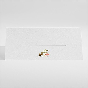 Marque-place baptême renardeau - Dos du marque-place